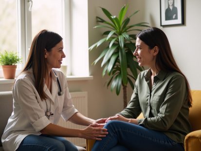 A couple in a session with their therapist